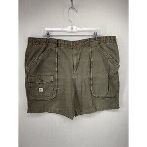 Original Island Sport Mens Shorts Green Extra Large XL Canvas Cargo Key Largo